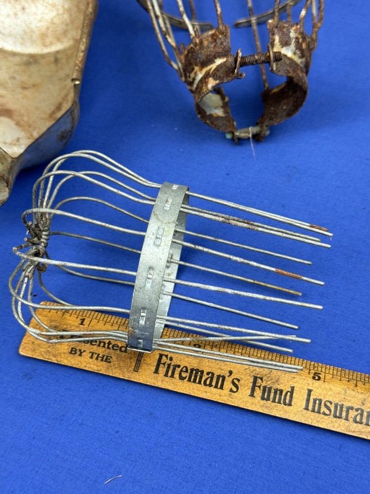 3 Vintage Lightbulb Cages, Each is Different