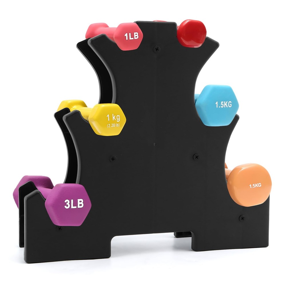  Weight Rack for Dumbbells, Dumbbell Rack Stand Only, Compact AFrame Dumbbel...