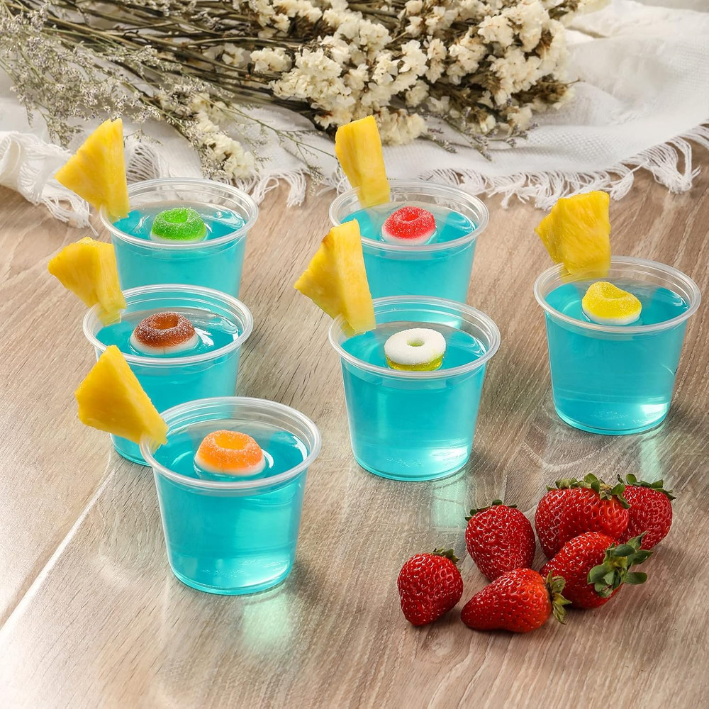 Portion Cups with Lids, 240 Sets - 5.5 Oz Airtight, Stackable Souffle Cups, Sala