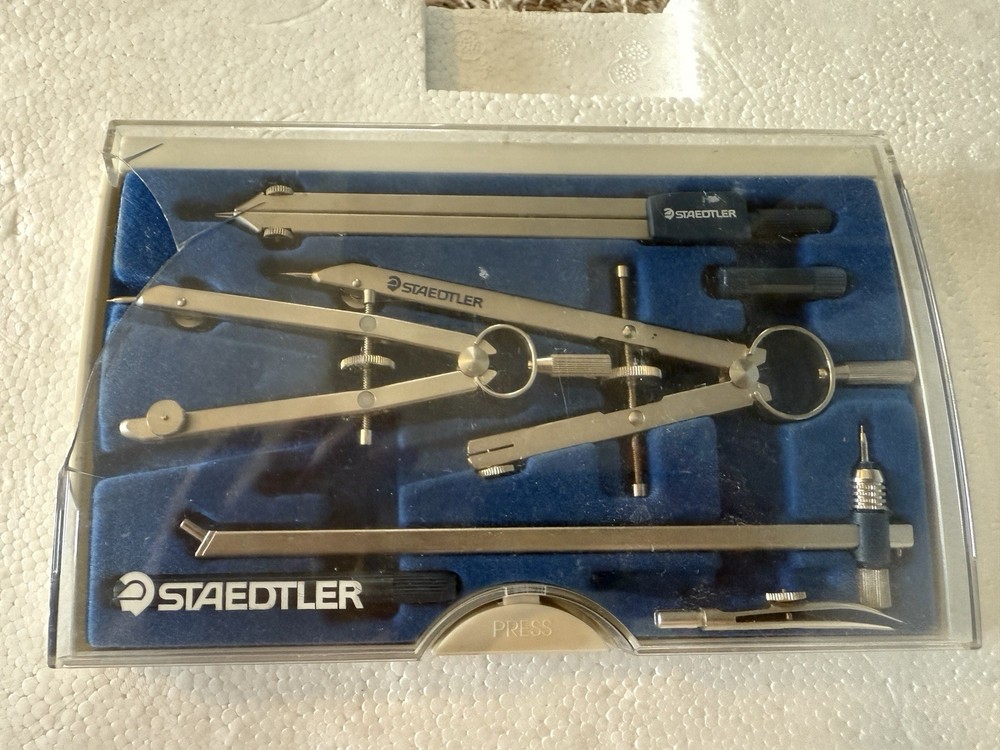 7 Piece Vintage Staedtler Compass Set