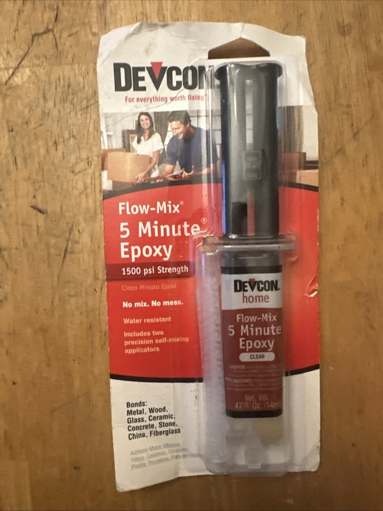 (4) Devcon Flow-Mix 0.5 Oz. Heavy-Duty High-Quality Performance 5 Minute Epoxy.