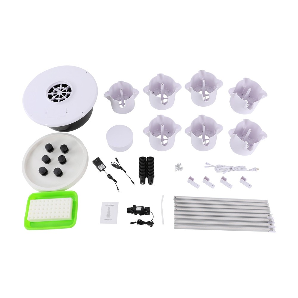 7-Tier Vertical Hydroponics Growing Tower System - 28-Plant Capacity Indoor