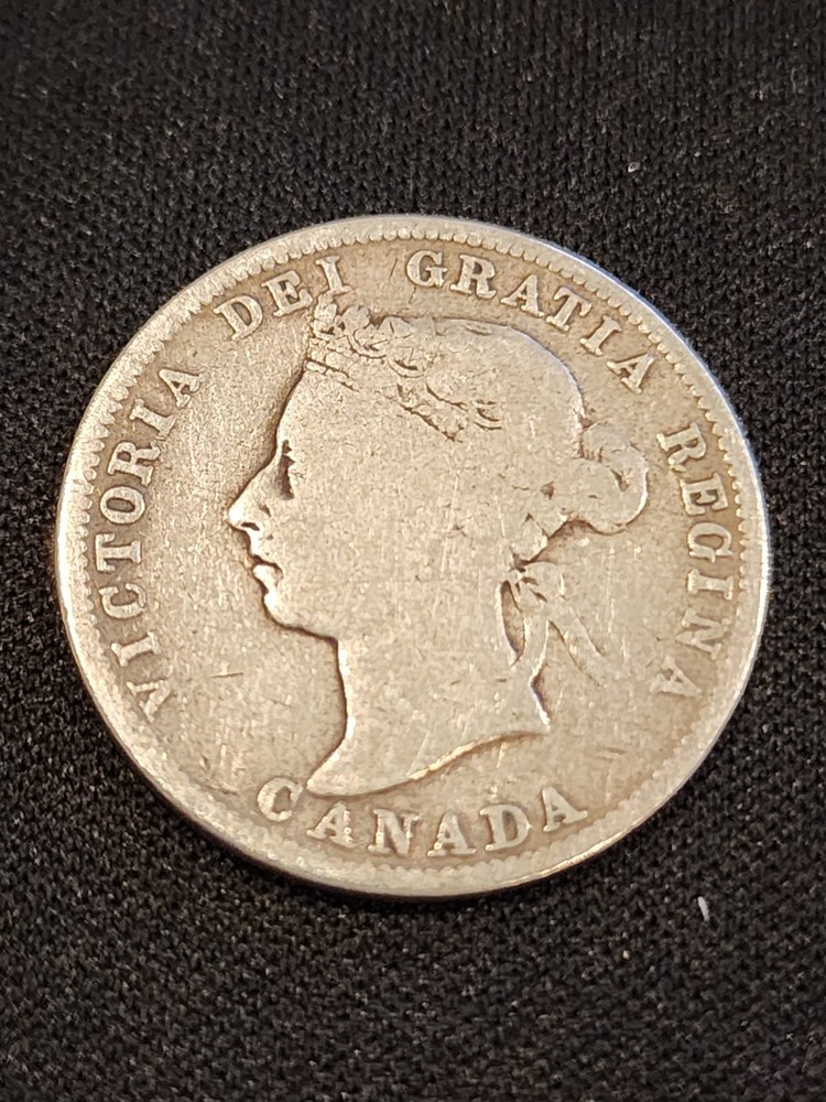 1901 Canada 25 Cents Silver Coin