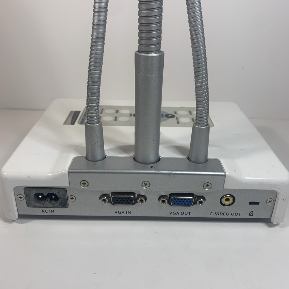 Lumens DC260 Document Camera VGA & HDMI W/ Cables Tested & Working White