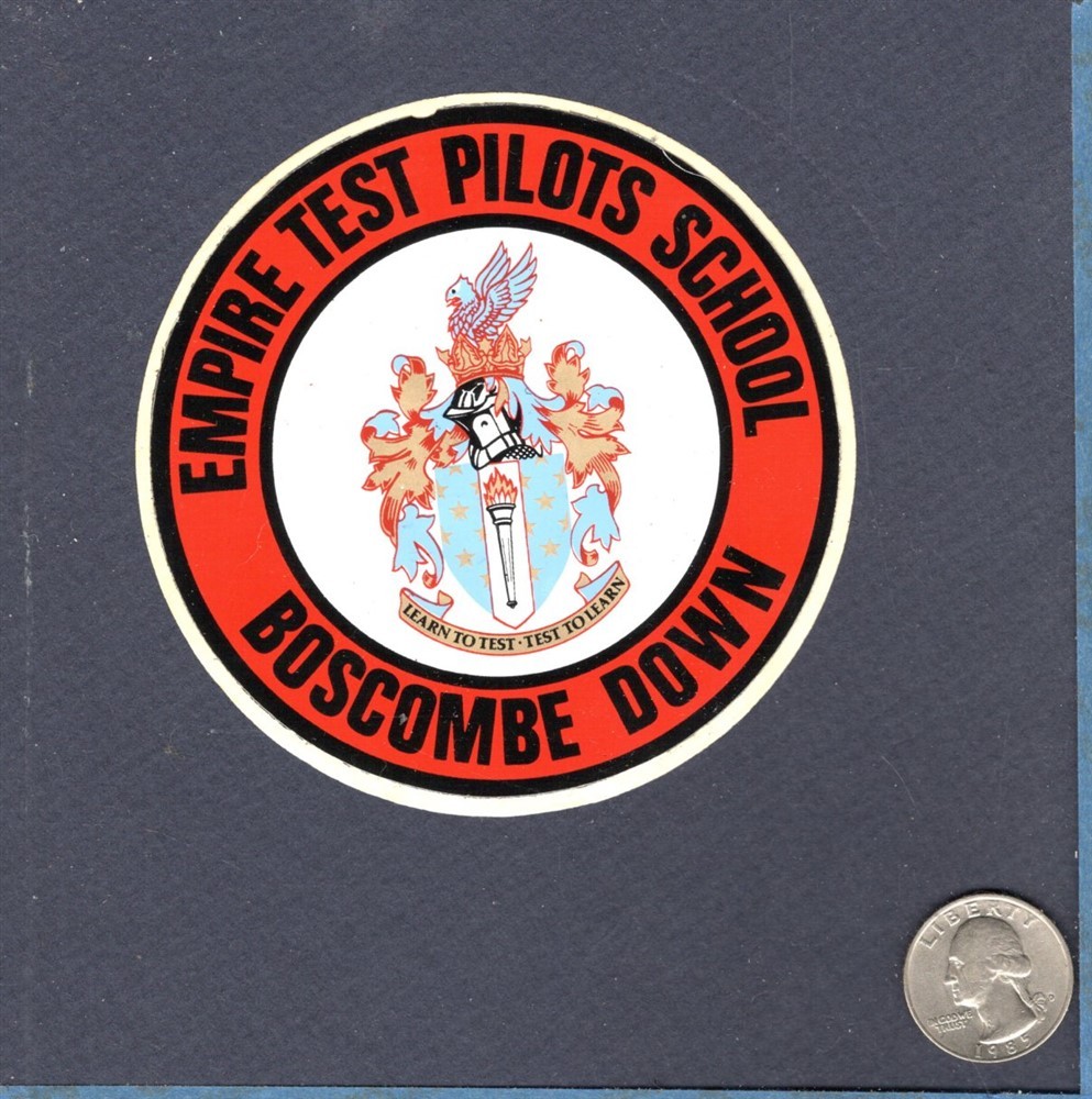 Sticker Empire Test Pilot School RAF Royal Navy Squadron Test Pilot Patch Image