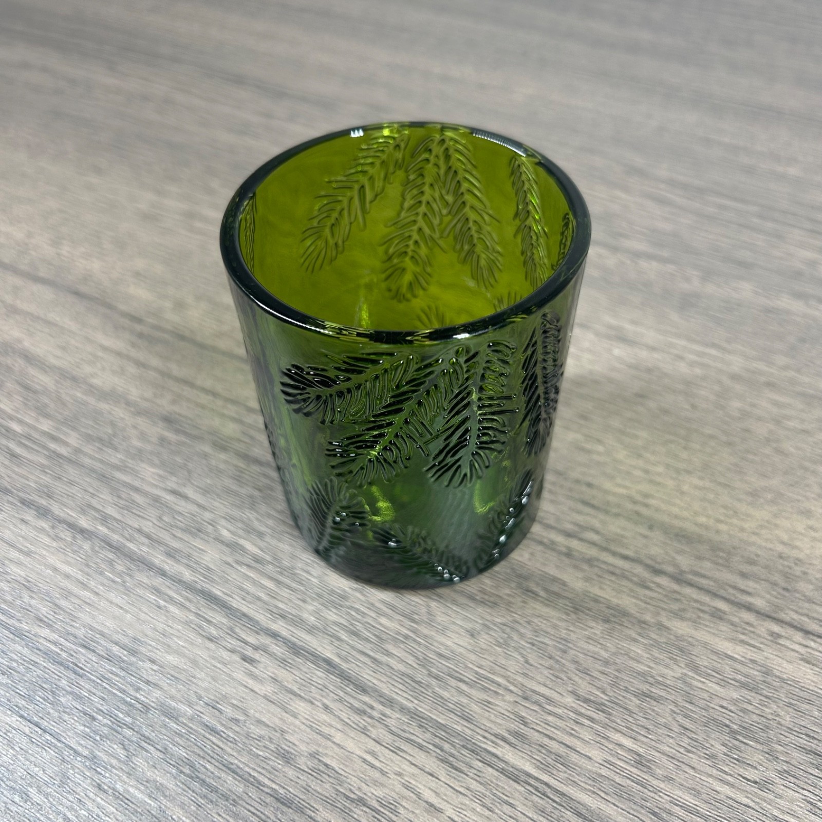 Fraser Fir Green Glass 6.5oz Empty Thymes Candle Jar - Craft & Holiday Decor