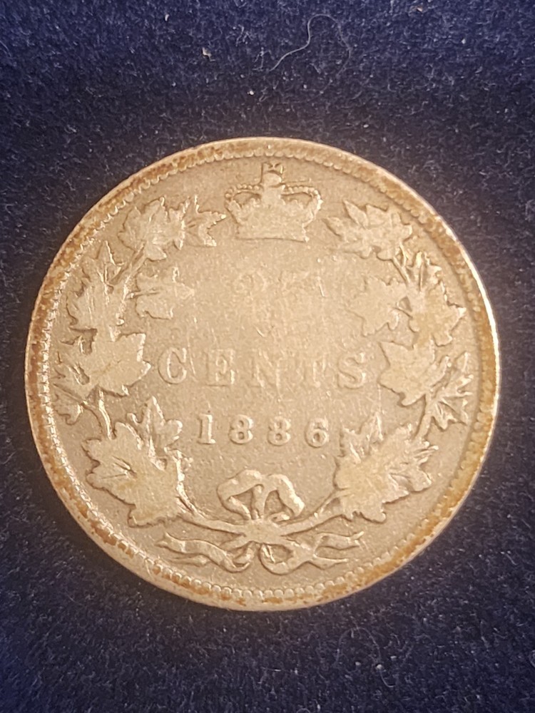 1886 Canada 25 Cents Silver Coin