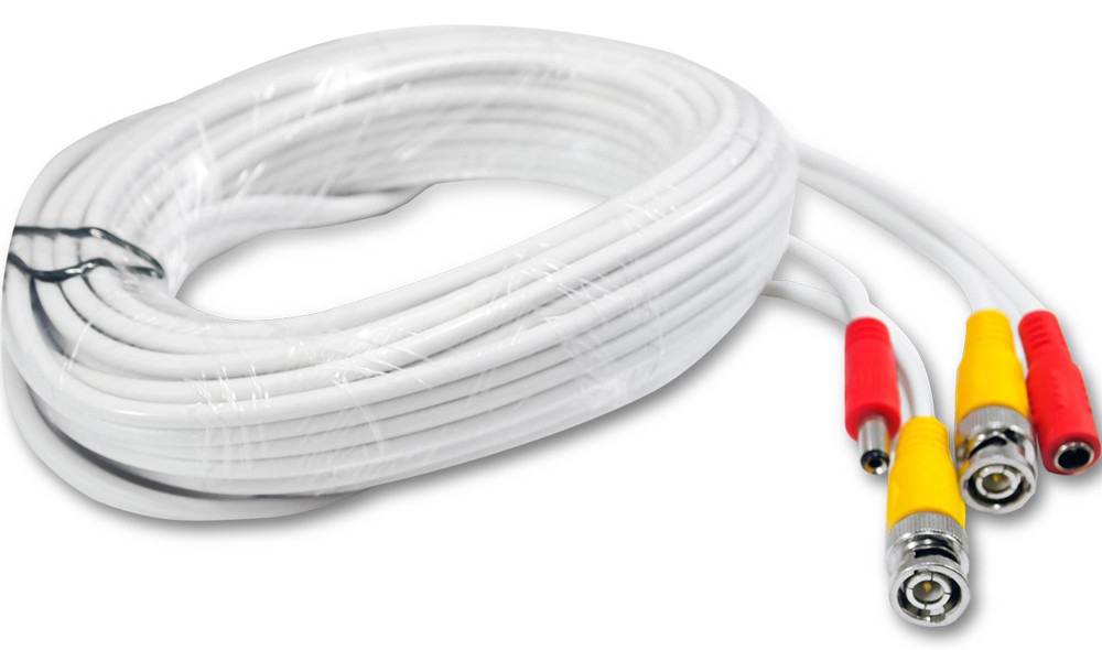 8 pcs 50 FT Power and Video Premade Siamese Cable for Security Camera Connection