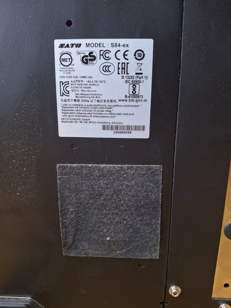 Sato S84 EX Industrial Thermal Barcode Printer Engine For High Volume Operation