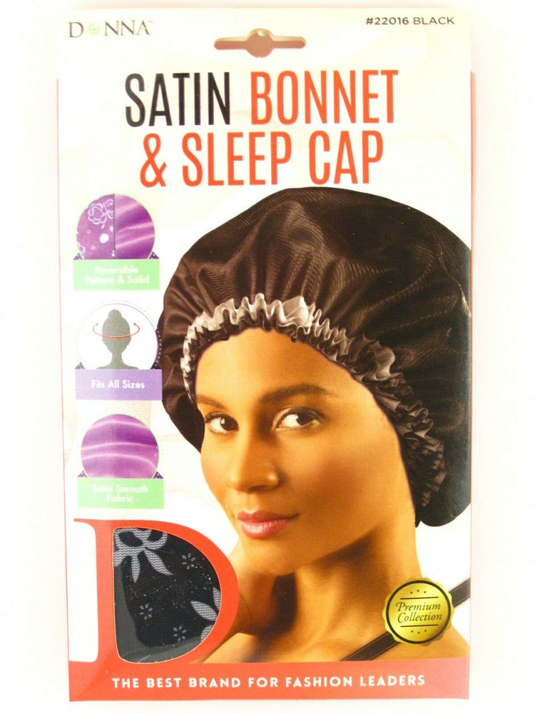 DONNA PREMIUM COLLECTION SATIN BONNET & SLEEP CAP (22016)