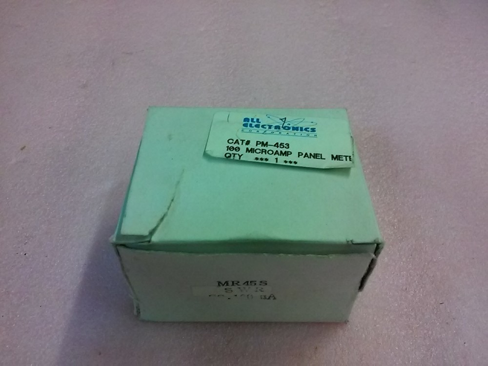 New All Electronics Cat No PM-453 MICROAMP Panel Meter
