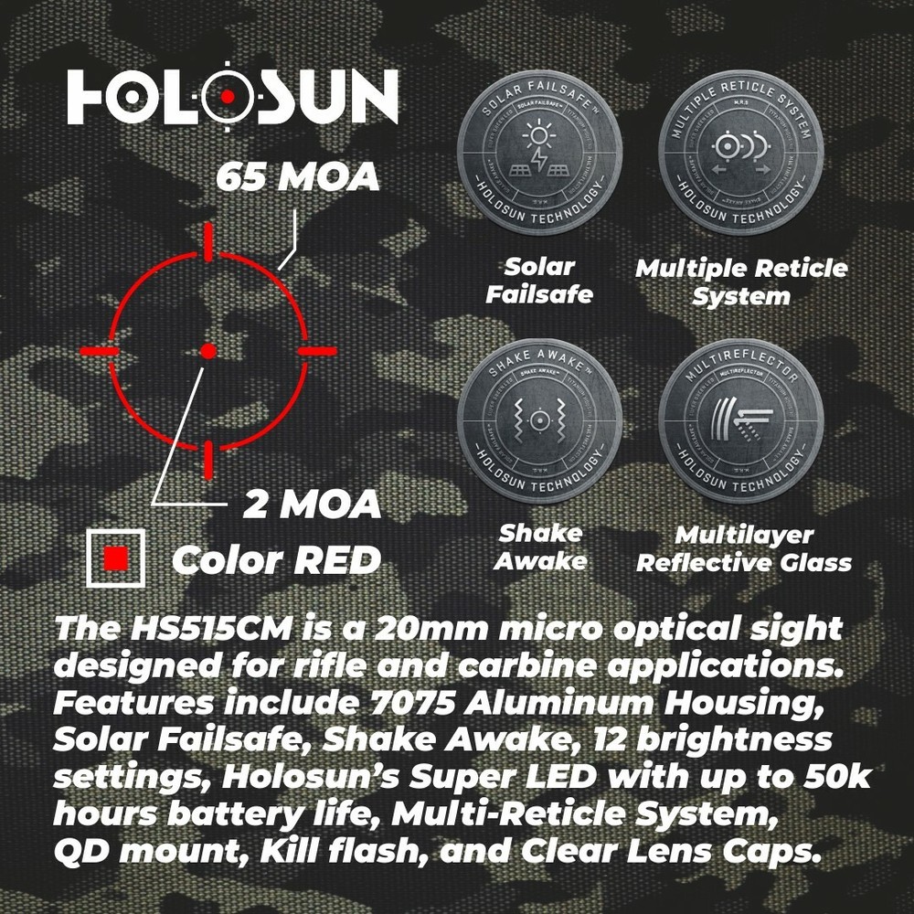 Holosun HS515CM Optical Red Dot Sight