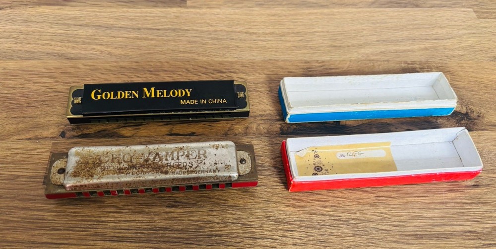 M.Hohner & Golden Melody Harmonica Bundle - 2 Harmonicas - See Description