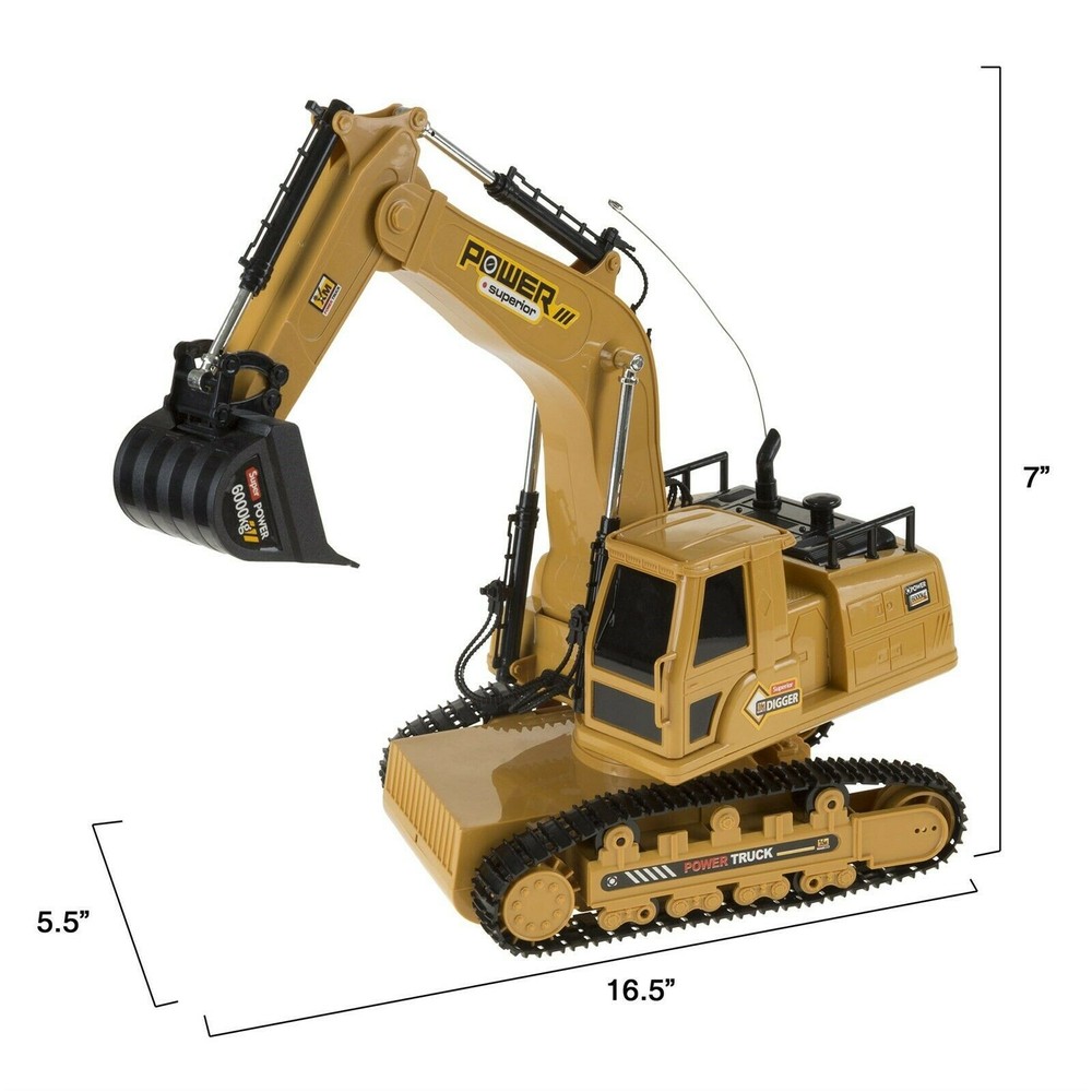 Remote Control Tractor Excavator Construction Toy Rechargeable Battery
