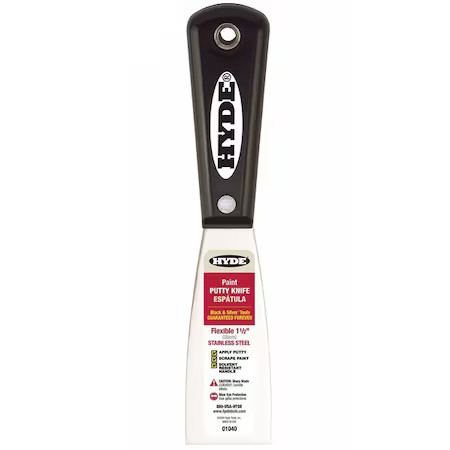 Hyde 01040 Putty Knife, Flexible, 1-1/2", Ss