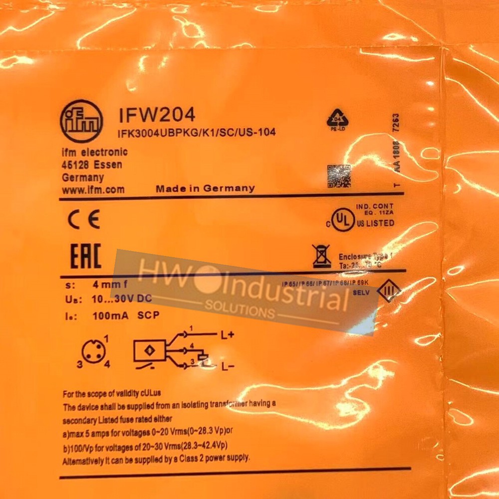 New 1PC  IFW204 IFM Inductive Proximity Switch Sensor