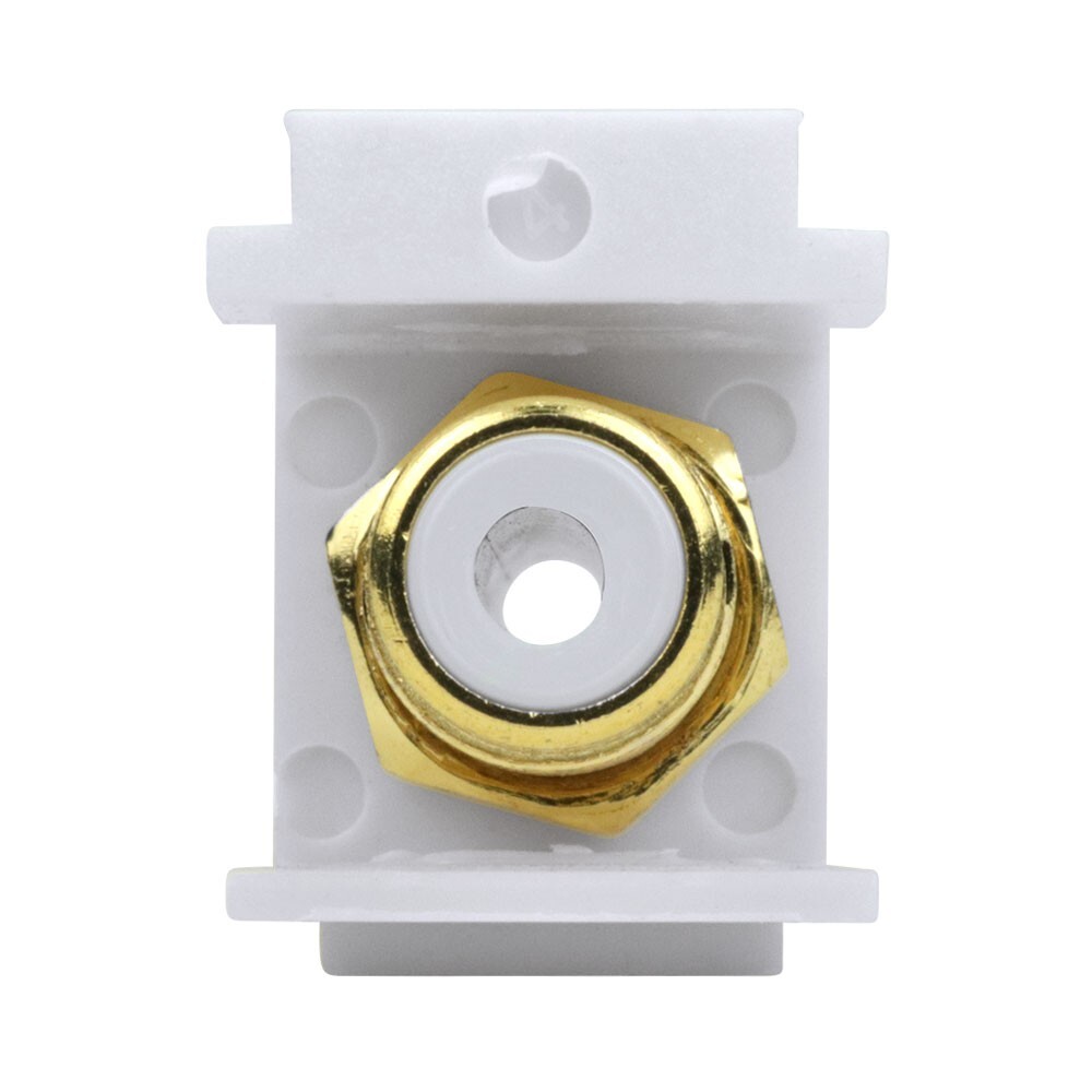 Construct Pro RCA to RCA Keystone Jack Insert (8 Color Bands, White)