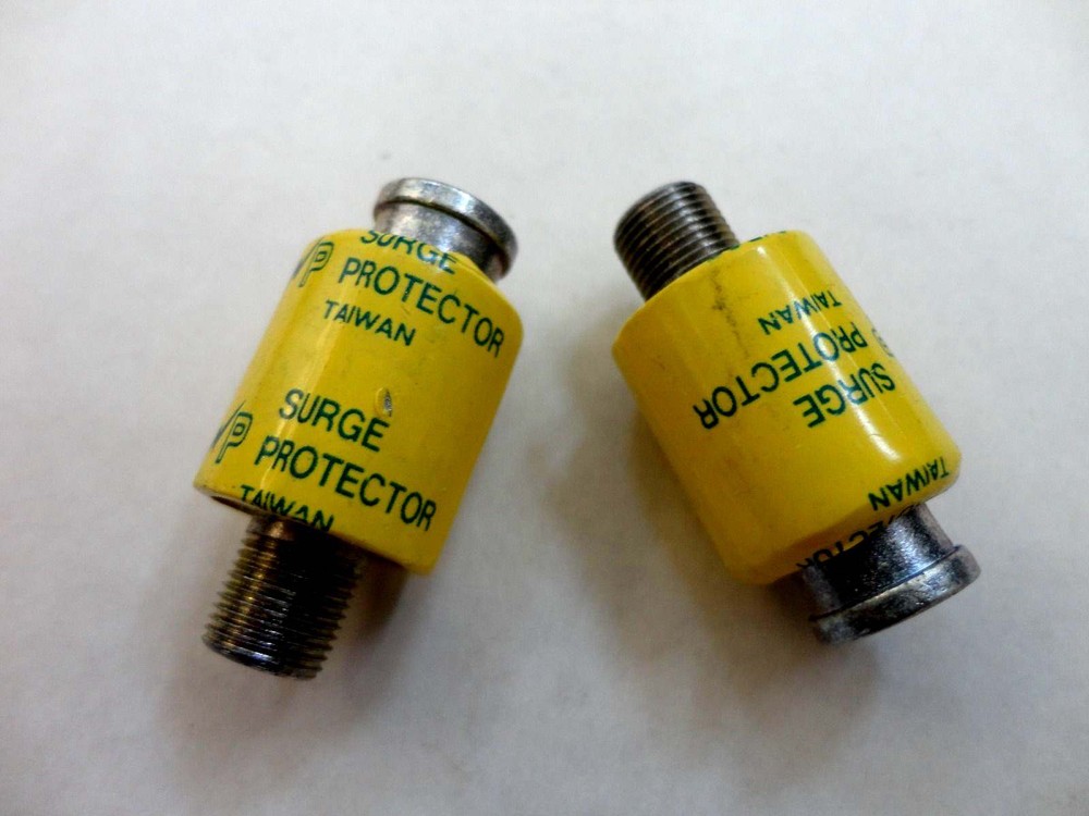 2 Pc. Inline F Coaxial Cable Surge Protector Suppressor, Surgender,
