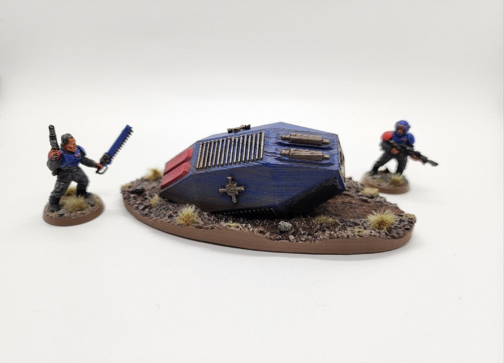 3D Printed Battlefield Terrain/ Wargame Crashed Escape Pod Objective Marker 1.