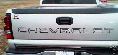 Chevrolet S10 tailgate lettering Decal