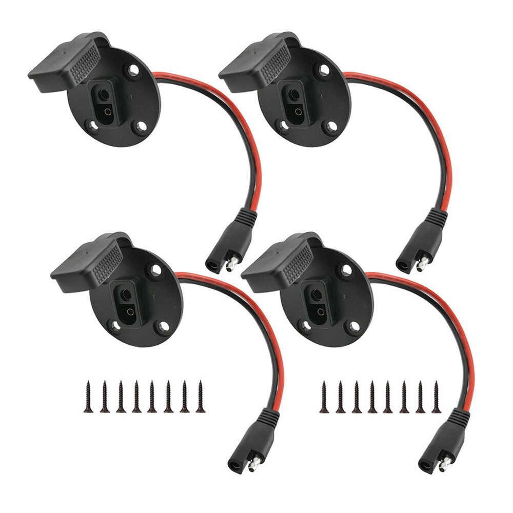4 Sets Plug Quick-connect Terminals Sae Cable Battery Charger Connector