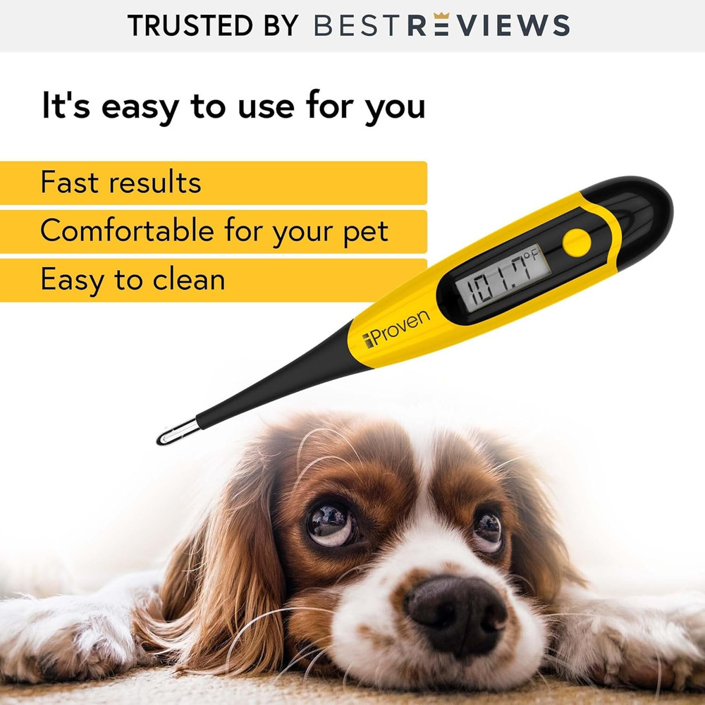 iProven Dog & Cat Thermometer for Accurate Fever Detection, Comfortable Flexi...