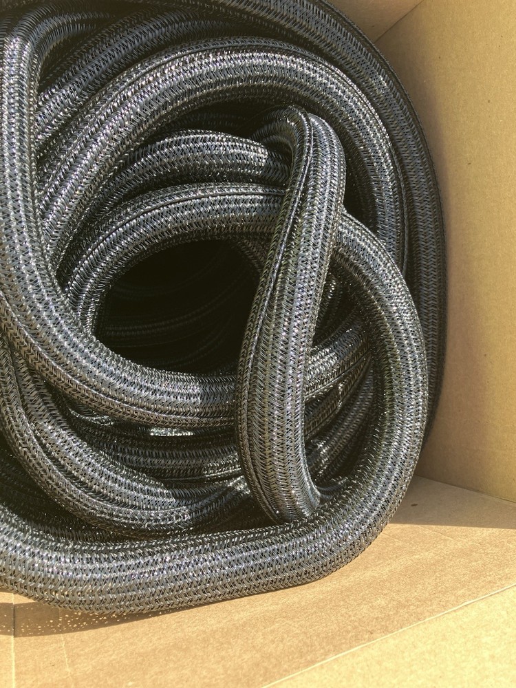 Split Braided Cable Sleeve Self-Wrap Wire Loom for A/V And Auto Harness Black