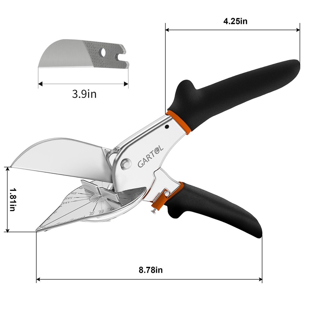 GARTOL Miter Shears- Multifunctional Trunking Shears for Angular Cutting of M...