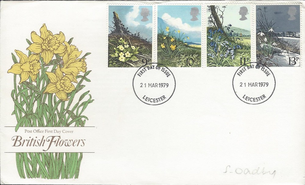 FDC 3/21/79 Leicester, British Flowers