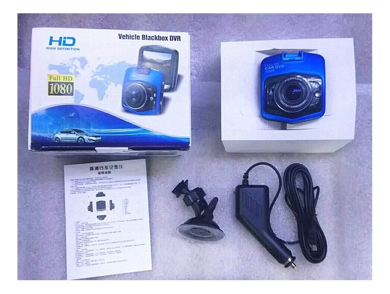 1 set Black/blue 2.45-inch Shield Type Dash Cam