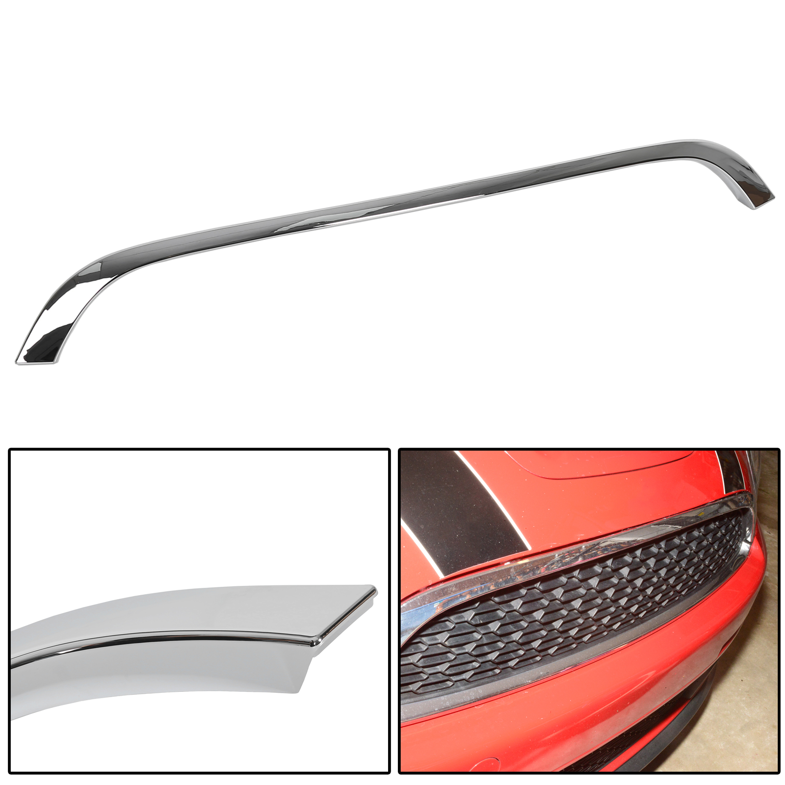 NEW For Mini Cooper 2007-15 ABS Molding Chrome Hood Molding Trim MC1235100 Grill