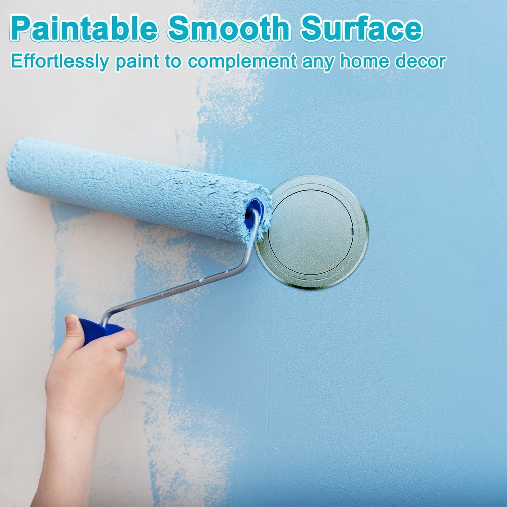 2-Pack Access Panel for Drywall, 5x5 Inch Round Plastic Removable [Gold Tone]