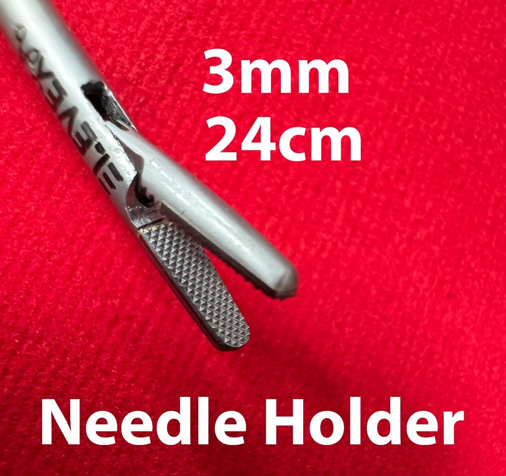 ELEVEXA Laparoscopy 3mm Needle Holder Straight Laparoscopic Variable Length