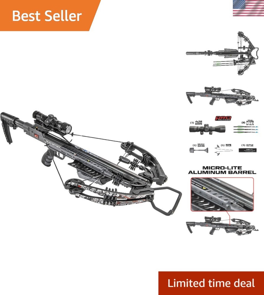 Optimized Burner Crossbow 415 FPS - Adjustable Fit & Pro Hunter's Kit