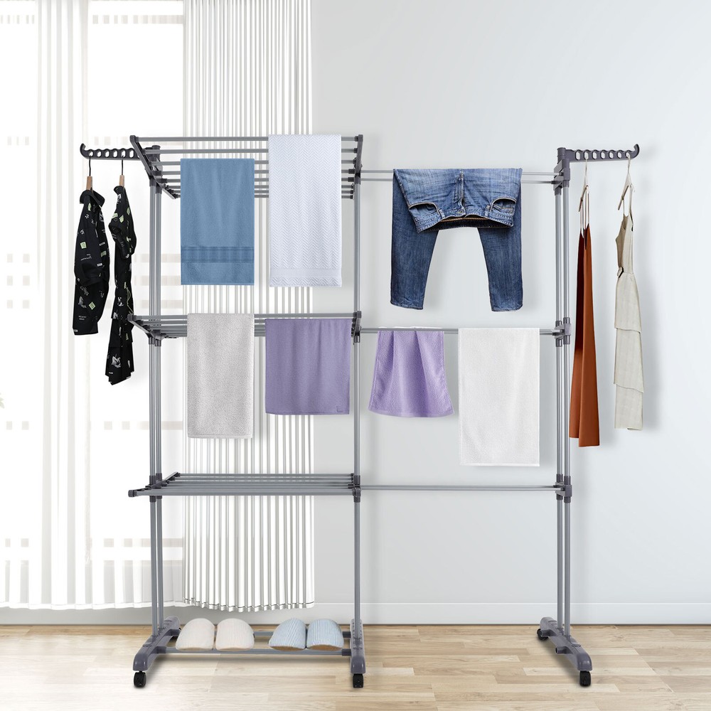 Foldable Clothes Drying Rack, Foldable Drying Rack, 3-Tier Folding Drying Rack