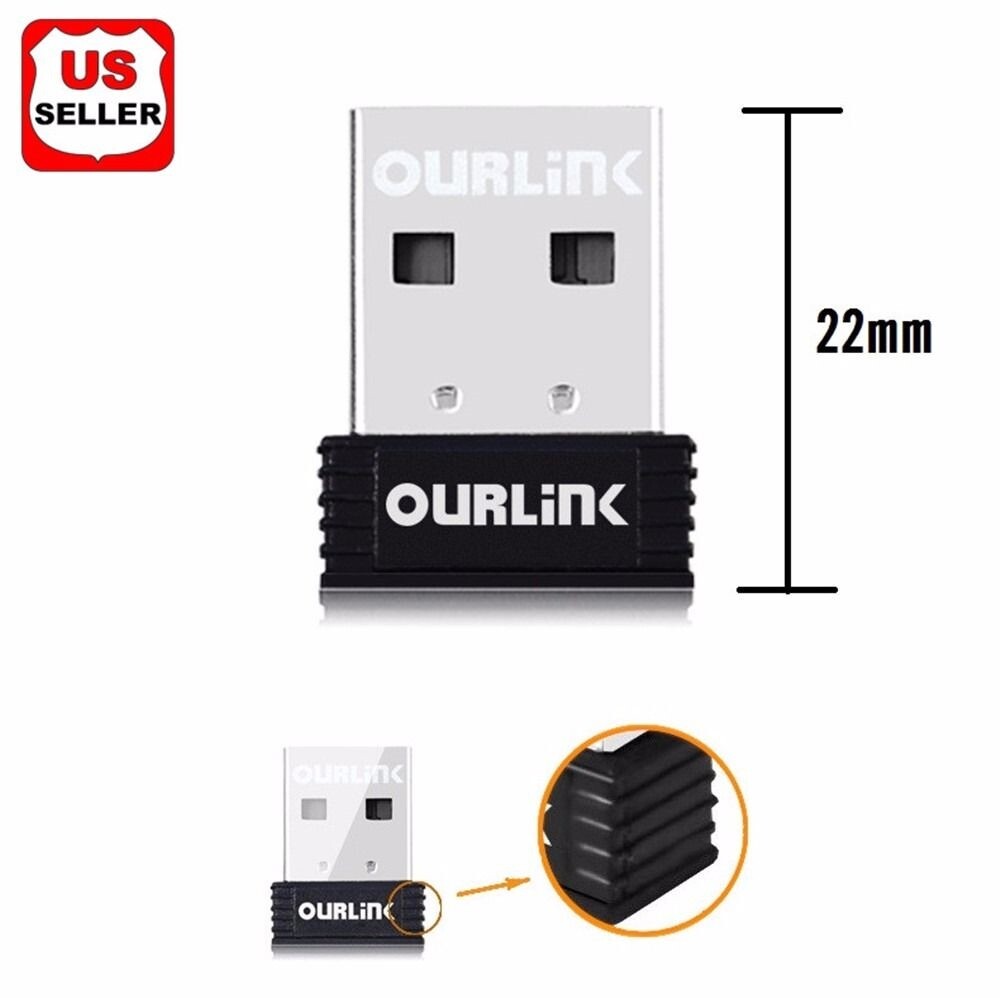 600Mbps Mini USB Wireless WiFi 802.11 ac/a/b/g/n LAN Internet Network Adapter