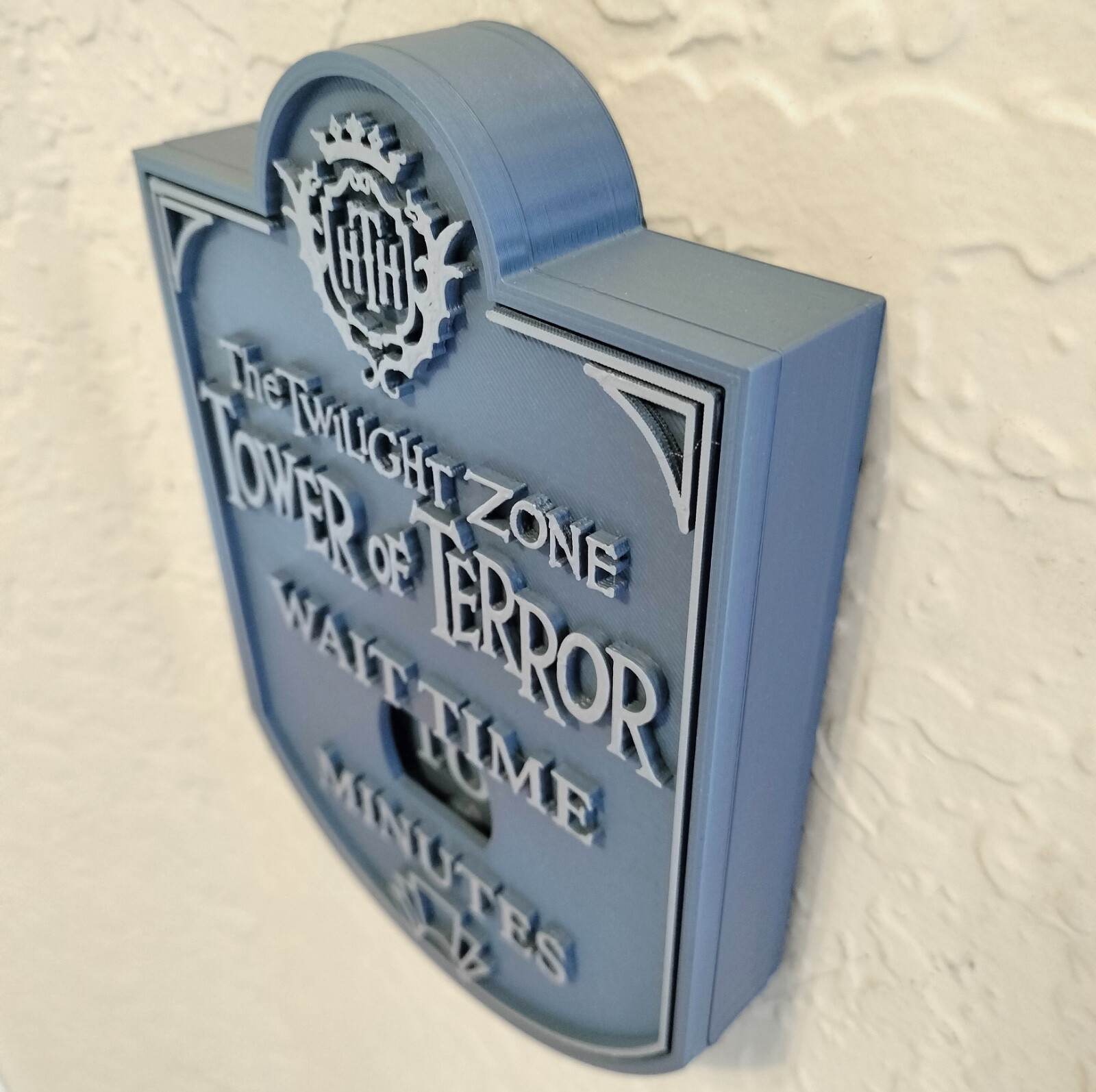 Tower of Terror Wait Time Sign Plaque Twilight Zone Replica Prop Disney Decor