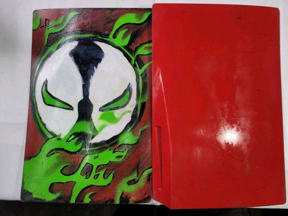 Sony PS5 Custom Spawn Physical Disc Console Covers Plates - Red