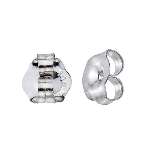 14k White Gold Replacement Earring Backs (1 Pair) for 0.6 mm thick earring