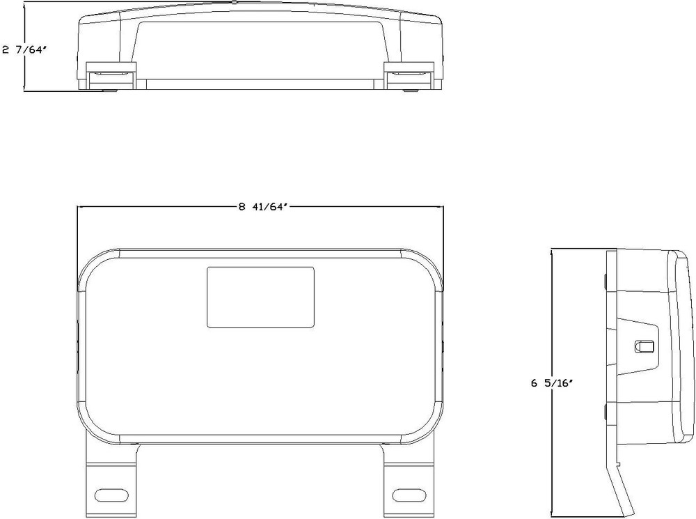 Red Surface Mount Light License Bracket Stop/Turn/Tail for RV