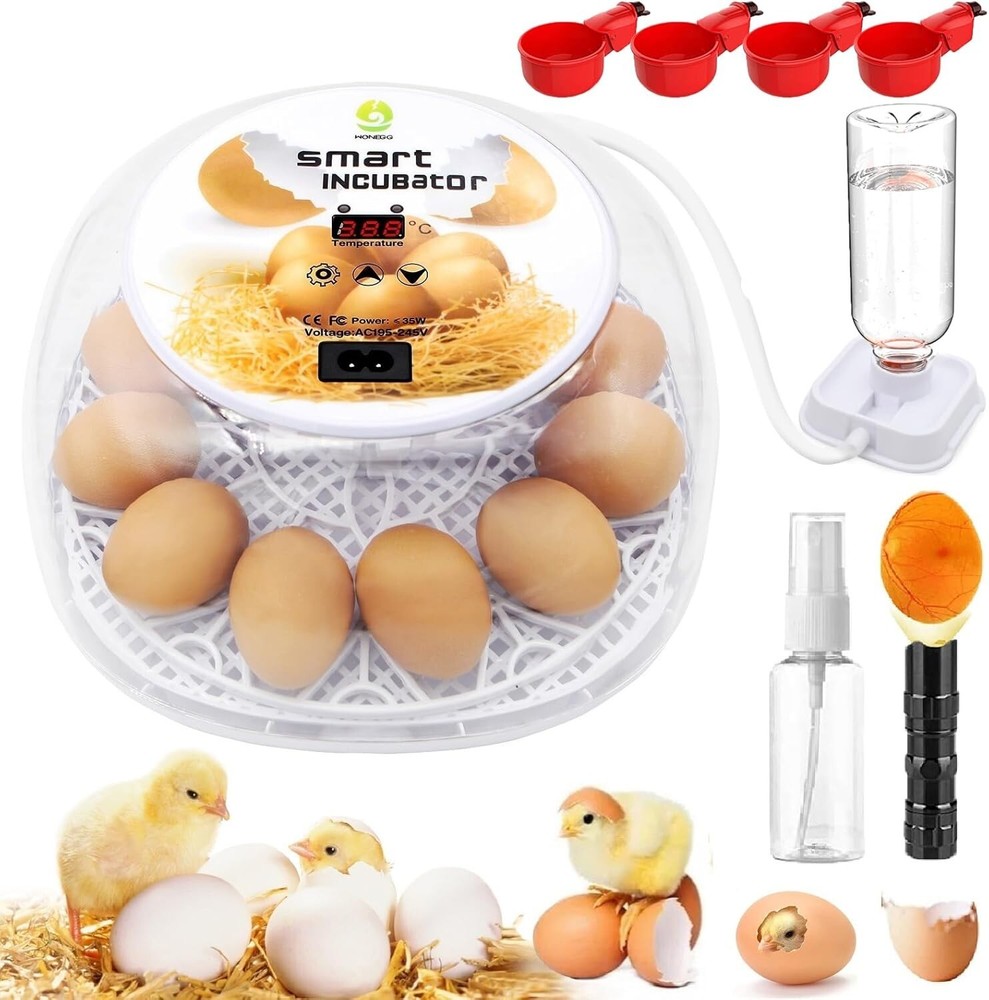 Incubators for Hatching Eggs, Egg Incubator with Automatic Egg Turning and Humid
