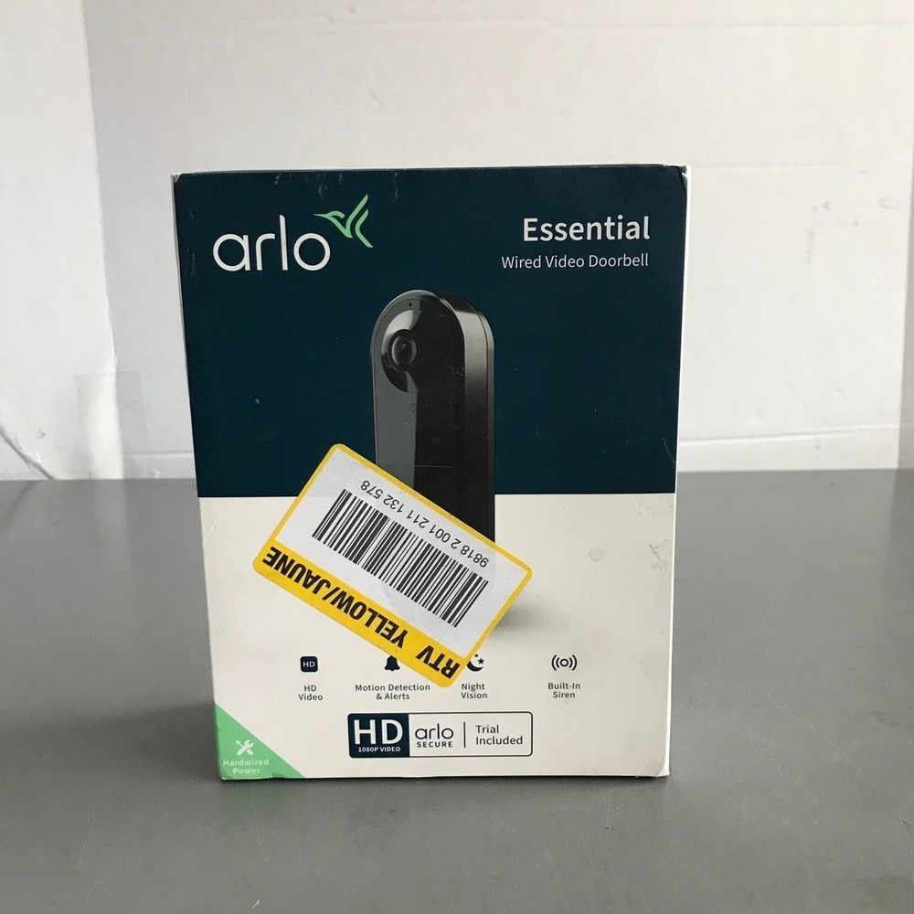 Arlo AVD1001B Essential Wired Video Doorbell