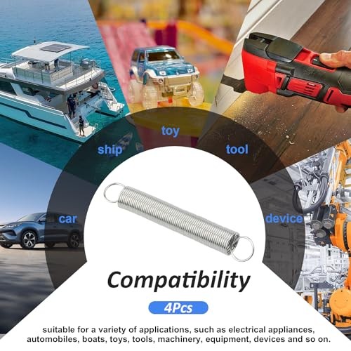 9669 Extension Spring, Small Spring, Single Loop Opening, 4-Inch Length, 9/16