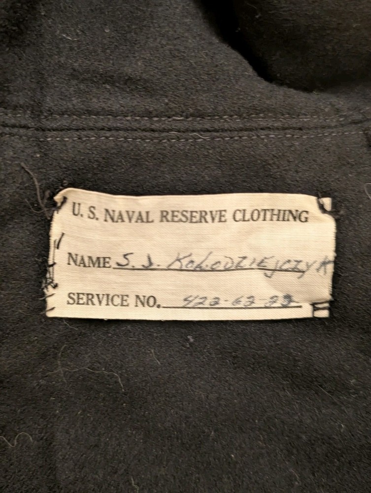 Vintage WW2 US Navy Naval Wool Uniform Pullover Top Crackerjack Sailor