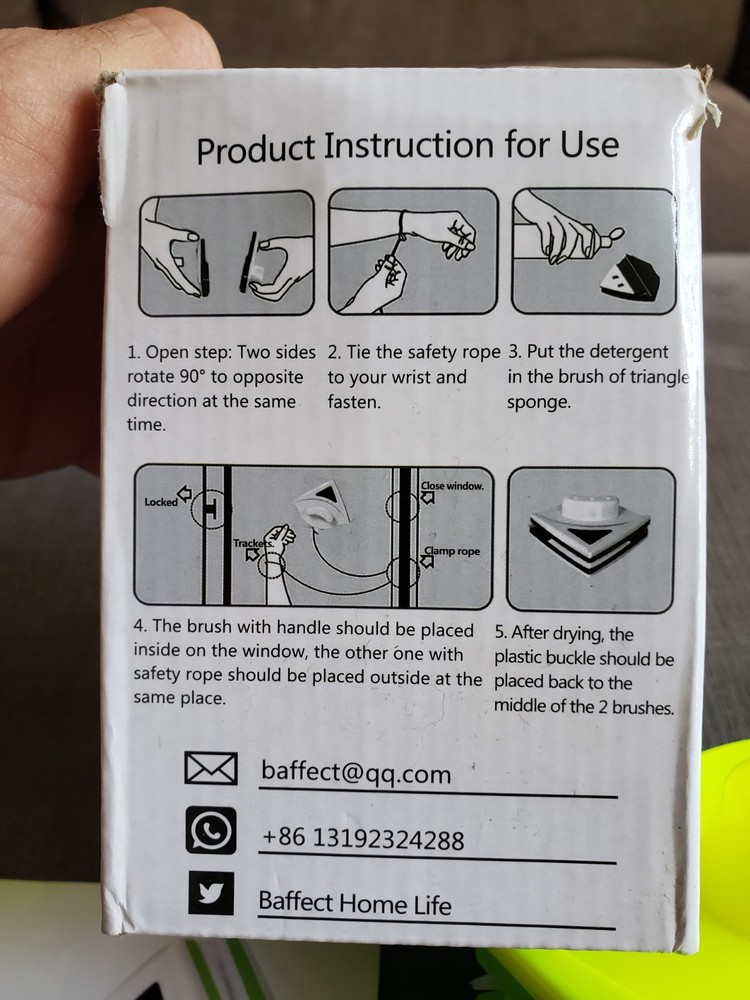 Baffect Home Double Side Magnetic Window Cleaner Ultra-Strong Magnet EXCELLENT!