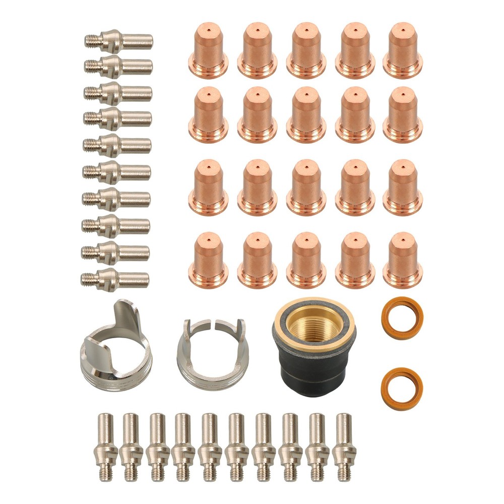 45-Piece IPT-60 PT-60 IPT-40 PT40 Plasma Cutting Torch Tips Electrode Shield Cap