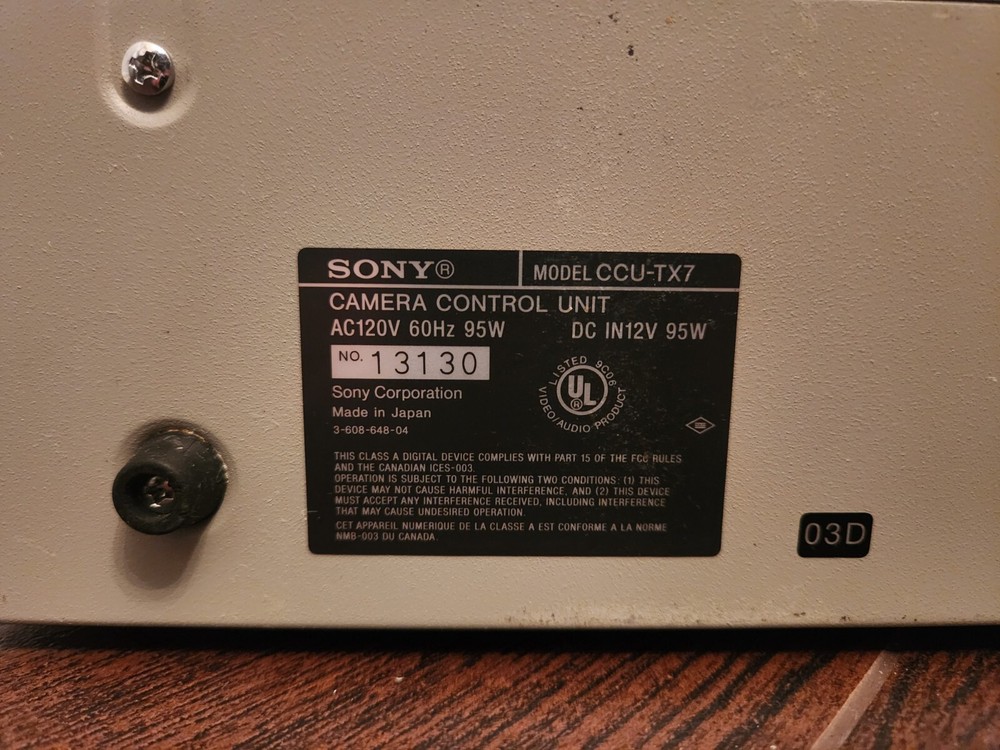 Sony CCU-TX7 Camera Control Unit