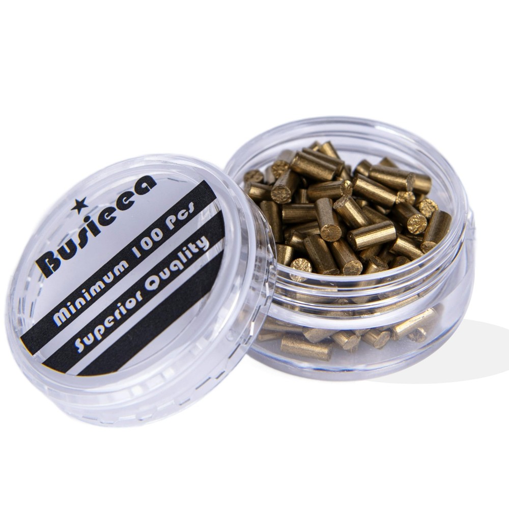 Busieea 100Pcs Lighter Flints, Flint Replacement Refills, All - Purpose Gold