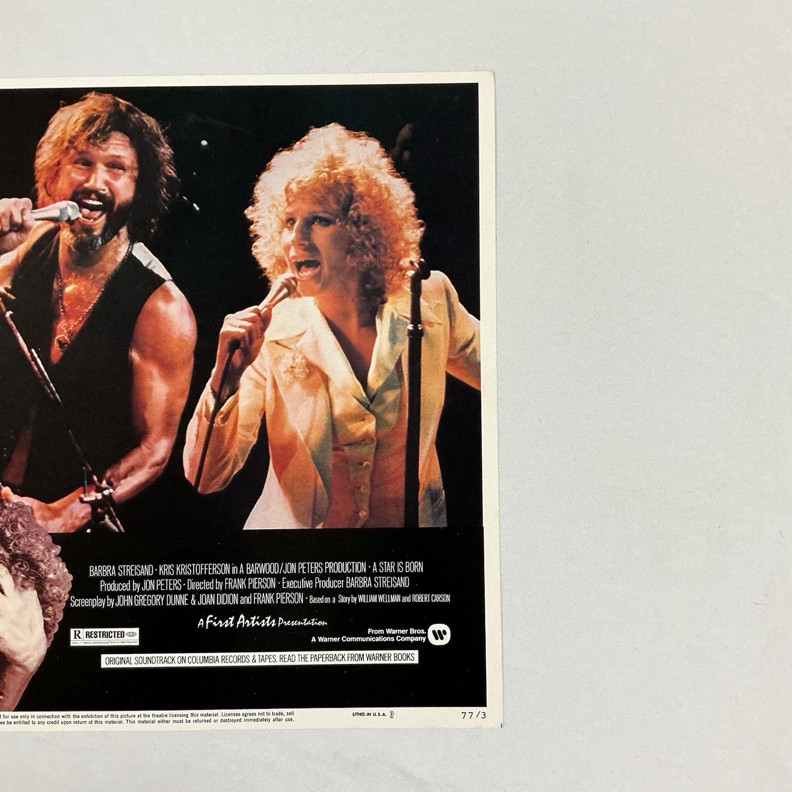 1977 A Star Is Born Original 11x14” Title Lobby Card Barbara Streisand