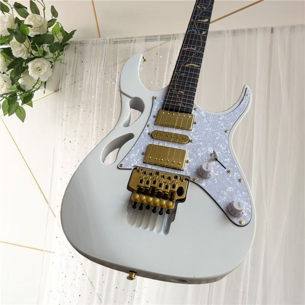 エレキギター、ホワイト、高品質、送料無料、音質優美、空輸、パプリカ